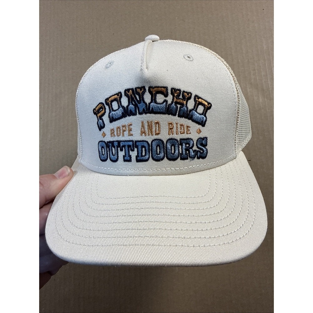 Poncho Outdoors Rope and Ride Trucker Hat, NWT